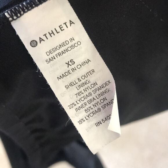 Athleta Floral Fiore Wrap Black Bikini Swim Top UPF 50+ Women's Size XS - Picture 6 of 8